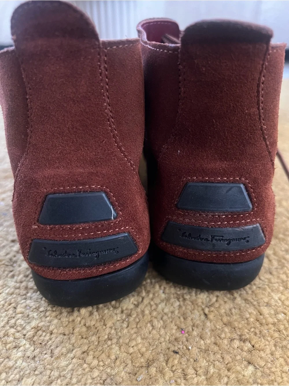 Ferragamo Lace up mock toe sport boot